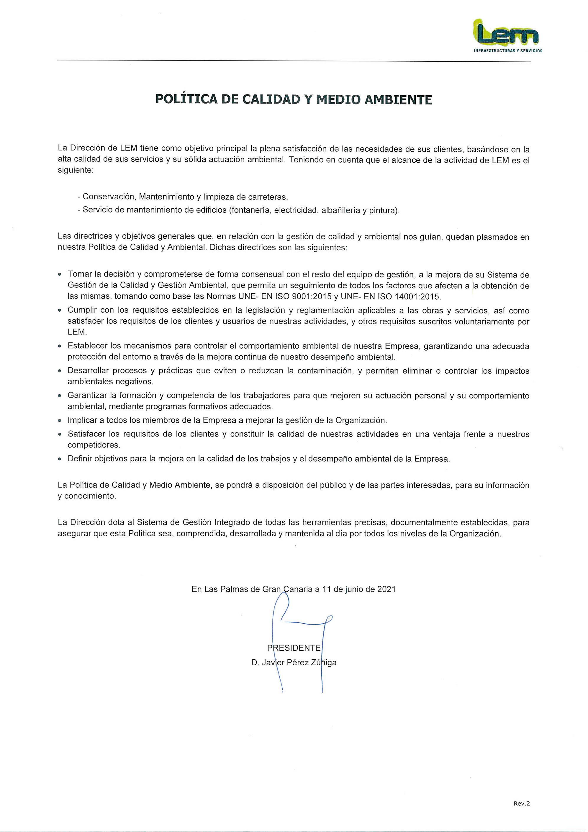 PoliticaDeCalidadyMedioAmbiente LEM2021